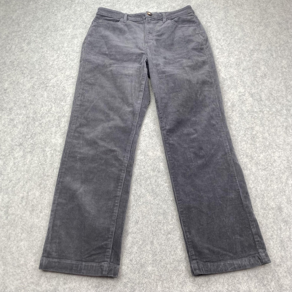 LOFT Pants Womens 8 (30x27) Gray The Straight Corduroy Straight Leg Casual Fall
